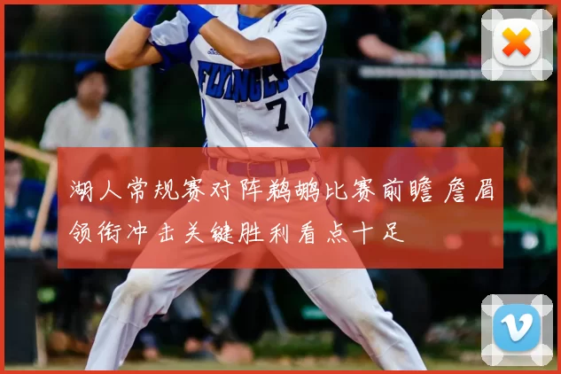 湖人常规赛对阵鹈鹕比赛前瞻 詹眉领衔冲击关键胜利看点十足